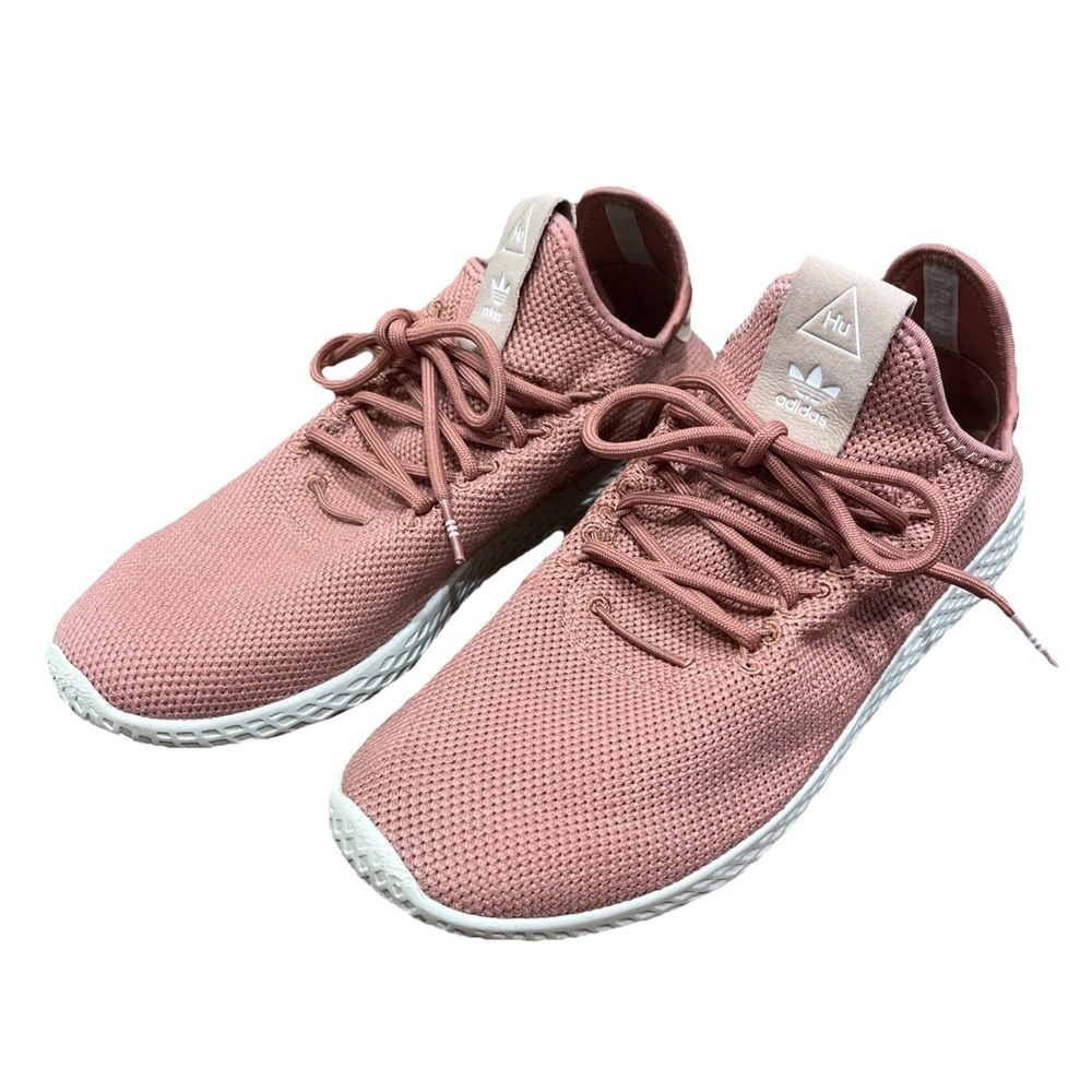 Adidas Trainers Pharrell Williams x Tennis Hu Shoes Men Size 7.5 Raw Pink Knit
